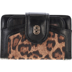 Bag to Bag Μεγάλο Δερμάτινο Γυναικείο Πορτοφόλι με Clip & Φερμουάρ Μαύρο YC-03125