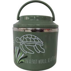 Abo In a fast world be a turtle Δοχείο Φαγητού Inox 660ml Πράσινο