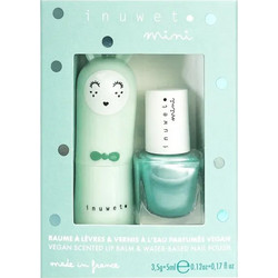 Inuwet Mini Apple Vegan Scented Lip Balm 3.5gr + Water-Based Nail Polish 5ml
