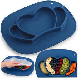 Ricokids Πιάτο Σιλικόνης Crown Blue