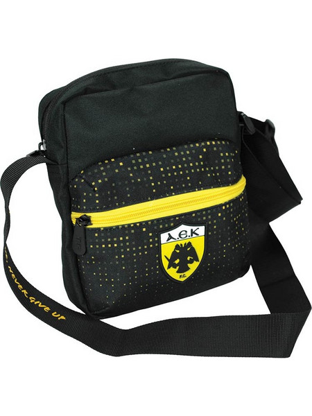 Back Me UP ΑΕΚ Official Ανδρική Τσάντα Ώμου / Χιαστί Μαύρη 386-00201