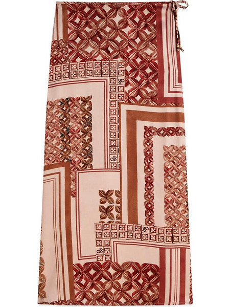 Scotch & Soda Μίντι Φούστα Υφασμάτινη Ροζ Καφέ UFS01512F
