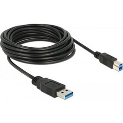 DeLOCK 85070 Καλώδιο USB-A Male 3.0 to USB-B Male 5m Black