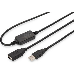 Digitus DA-73100-1 Καλώδιο USB-A Male 2.0 to USB-A Female 10m Black