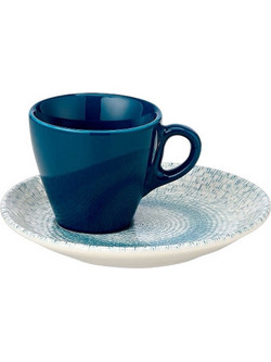 Cryspo Trio Capri Φλιτζάνι Espresso & Ελληνικού Καφέ Πορσελάνης Μπλε 100ml 47.140.17