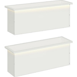 vidaXL Κασπώ Λευκό 30x100x30cm 2τμχ