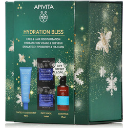 Apivita Aqua Beelicious Tinted Fluid SPF30 40ml + Sea Lavender Mask 2x8ml+ Hyaluronic Hydra Shampoo 75ml