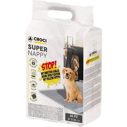 Croci Spa Super Nappy Επιδαπέδιες Πάνες Σκύλου με Ενεργό Άνθρακα 57x54cm 30τμχ