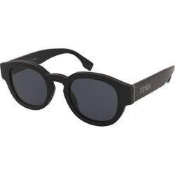 Fendi FE40182I 01A Ανδρικά Γυαλιά Ηλίου Τετράγωνα Κοκάλινα Μαύρα με Μαύρο Φακό