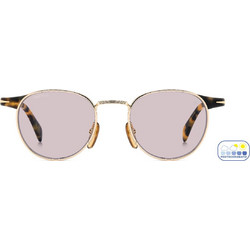 David Beckham DB1223/S HM25F Γυναικεία Γυαλιά Ηλίου Στρογγυλά Μεταλλικά Χρυσά με Ροζ Φακό