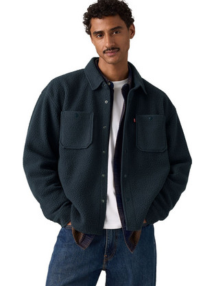 Levi's Ανδρικό Πουκάμισο Βαμβακερό Μακρυμάνικο Κανονική Γραμμή Overshirt Navy Μπλε 0084L-0000