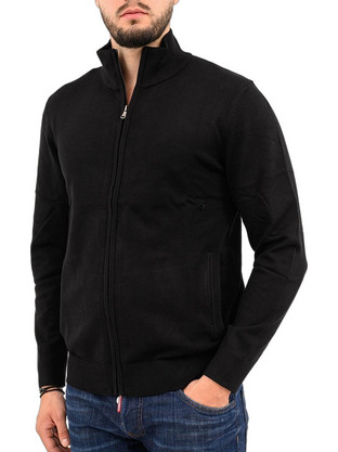 Lexton 19.38 Alpaca Cardigan Ανδρική Ζακέτα Μαύρη 19.38.ALPACA CARDIGAN-BLACK