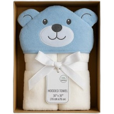 Serafino Bear Βρεφικό Μπουρνούζι Κάπα Γαλάζιο 84x84cm