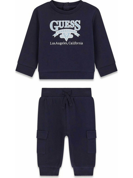 Guess Βρεφικό Σετ Φόρμας για Αγόρι Χειμωνιάτικο Navy Μπλε I6YG10K4035