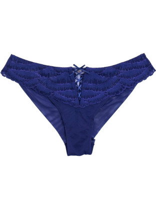 Luna Γυναικείο Sexy Brazil με Δαντέλα Μπλε 24300