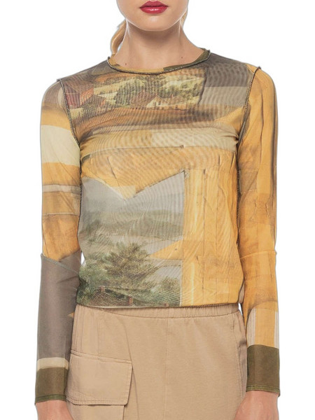Desigual Love Life Γυναικείο Χειμερινό Top Μπεζ 24WWTK91