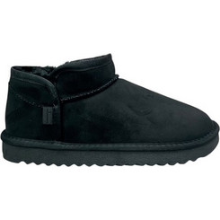 D.Franklin Γυναικεία Μποτάκια Suede Μαύρα DFSH426002