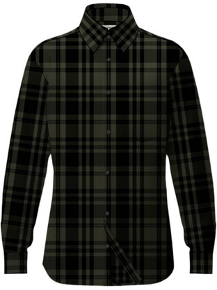 Jack & Jones Ανδρικό Πουκάμισο Βαμβακερό Καρό Μακρυμάνικο Κανονική Γραμμή Χακί 12299163