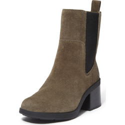 Timberland Γυναικεία Μποτάκια Chelsea Suede Καφέ με Χοντρό Χαμηλό Τακούνι TB0A424XA-2D5