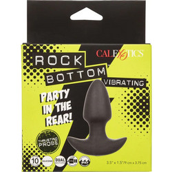 CalExotics Rock Bottom Thrusting And Vibrating Πρωκτική Σφήνα Ασύρματη με Δόνηση 9cm Μαύρη