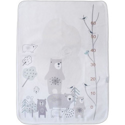 BiBaby Bear Family Αδιάβροχο Σελτεδάκι Αλλαξιέρας Μωρού Λευκό 50x75cm
