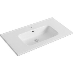 Karag Versa B90 Ένθετος Νιπτήρας Μπάνιου Πορσελάνης 91x40x17cm Λευκός