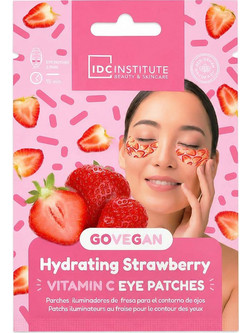 IDC Institute Go Vegan Hydrating Strawberry Vitamin C Eye Patches για Λάμψη 2τμχ