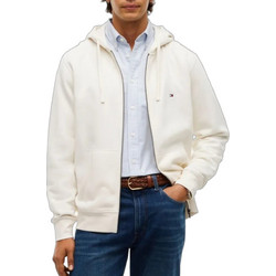 Tommy Jeans Ανδρική Ζακέτα Φούτερ με Κουκούλα και Φερμουάρ Μπεζ MW0MW44931-Z00