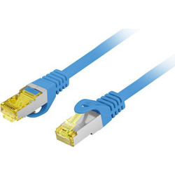 Lanberg S/FTP Cat.6a Καλώδιο Δικτύου Ethernet 5m Blue PCF6A-10CU-0500-B