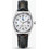GG Luxe The Timeless Γυναικείο Ρολόι με Μαύρο Δερμάτινο Λουράκι & Ασημί Λευκό Καντράν