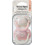 Tommee Tippee Ultimate Fit Girl Ορθοδοντικές Πιπίλες Σιλικόνης 0-6m Λευκή Ροζ 2τμχ