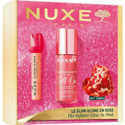 Nuxe Very Rose Hyaluronic Acid Plumping Lip Serum 8ml + Huile Prodigieuse Or Florale Multi-Purpose Roll-On Dry Oil 60ml + Hair Clip