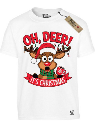 Takeposition Oh Deer Παιδικό T-Shirt Κοντομάνικο Λευκό 806-3045