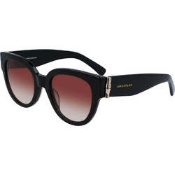 Longchamp LO733S-1 Γυναικεία Γυαλιά Ηλίου Οβάλ Κοκάλινα Μαύρα με Καφέ Φακό