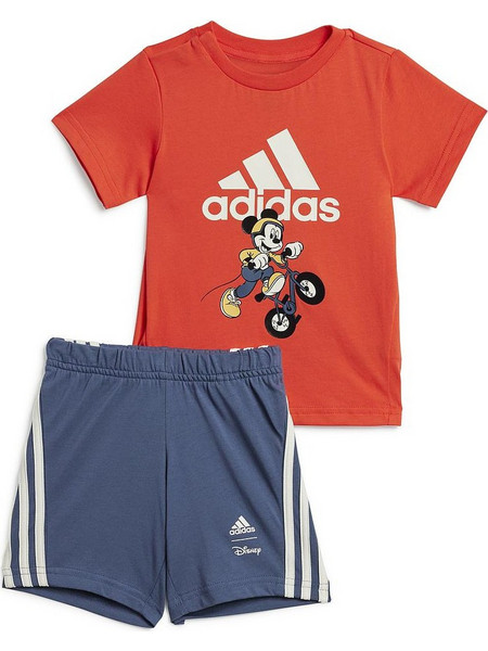 Adidas Disney Mickey Mouse Βρεφικό Σετ για Αγόρι Καλοκαιρινό Κόκκινο Navy Μπλε IV9648