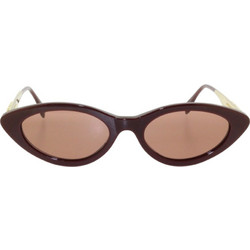 Fendi FE40202I 69S Γυναικεία Γυαλιά Ηλίου Cat Eye Χρυσό Μπορντό με Καφέ Φακό