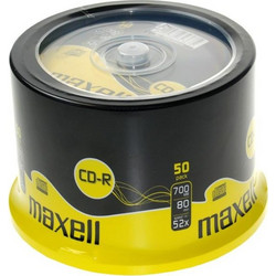 Maxell Εγγράψιμα CD-R 52x 700MB Cake Box 50τμχ