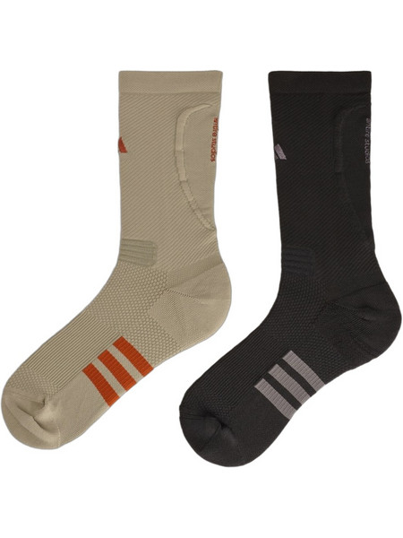 Adidas x Entire studios Ανδρικές Κάλτσες Ψηλές με Σχέδια Χακί Μαύρες 2Pack KR3490