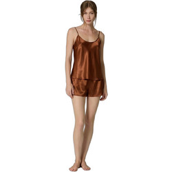 Pen-Ky Babydoll Καλοκαιρινό Σατέν Καφέ 56007X6