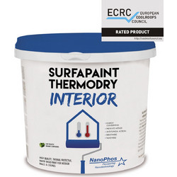 Nanophos Surfapaint Thermodry Πλαστικό Χρώμα Εσωτερικού Χώρου Λευκό 3lt