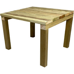 Tesias Wooden Products Τετράγωνο Τραπεζάκι Κήπου Ξύλινο Μπεζ 48x45x36cm 1257