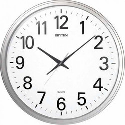 Ρολόι Τοίχου RHYTHM Αθόρυβο Silver CMG430NR19