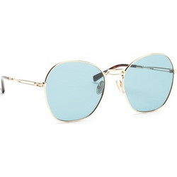 Max Mara MM Bridge III J5GKU Γυναικεία Γυαλιά Ηλίου Στρογγυλά Μεταλλικά Ασημί με Μπλε Polarized Φακό