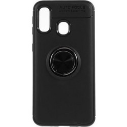 Forcell Ring Back Cover Black (Galaxy A40)
