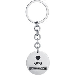 LUCA BARRA STAINLESS STEEL KEY RINGS PK214
