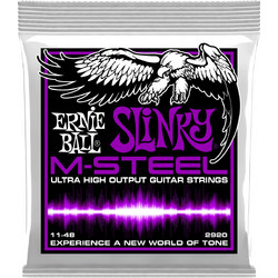 Ernie Ball 2920 M-Steel Power Slinky Σετ 6 Χορδές Ηλεκτρικής Κιθάρας Cobalt 11-48"