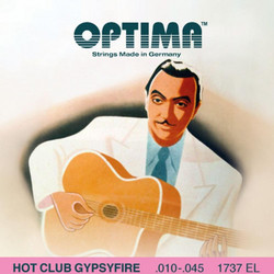 Optima Hot Club Gypsyfire Σετ 6 Χορδές Ακουστικής Κιθάρας Silver Plated Copper 10-45" Extra Light Tension