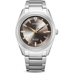 Citizen Super Titanium Ανδρικό Ρολόι Solar με Ασημί Μεταλλικό Μπρασελέ AW1640-83H