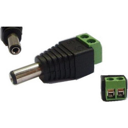 ANGA Βύσμα τροφοδοσίας DC (2,1mm / 5,5mm) ιδανικό για χρήση με Κάμερες και Video Balun σε ακροδέκτες βίδες