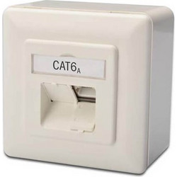 Εξωτερική Διπλή Πρίζα Δικτύου Digitus (DN-9007-S-1) - RJ45 Cat6 Λευκό DN-9007-S-1